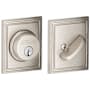 Schlage Single Cylinder Grade 1 Deadbolt with Decorative Addison Rose Satin Nickel