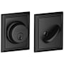Schlage Single Cylinder Grade 1 Deadbolt with Decorative Addison Rose Matte Black