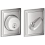 Schlage Single Cylinder Grade 1 Deadbolt with Decorative Addison Rose Polished Chrome