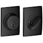 Schlage Single Cylinder Keyed Entry Grade 1 Deadbolt with Decorative Century Rose from the B-Series Matte Black