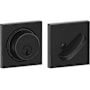 Schlage Single Cylinder Keyed Entry Grade 1 Deadbolt with Decorative Collins Rose from the B-Series Matte Black