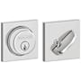 Schlage Single Cylinder Keyed Entry Grade 1 Deadbolt with Decorative Collins Rose from the B-Series Polished Chrome