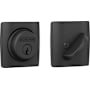 Schlage Single Cylinder Keyed Entry Grade 1 Deadbolt with Decorative Dalton Rose from the B-Series Matte Black