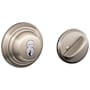 Schlage Single Cylinder Keyed Entry Deadbolt with Full Size Interchangeable Core Satin Nickel