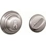 Schlage Single Cylinder Keyed Entry Deadbolt with Full Size Interchangeable Core Satin Chrome