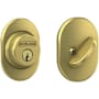 Schlage Remsen Single Cylinder Keyed Entry Deadbolt Satin Brass