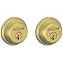 Schlage Double Cylinder Grade 1 Deadbolt from the B-Series Satin Brass