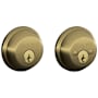 Schlage Double Cylinder Grade 1 Deadbolt from the B-Series Antique Brass