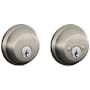 Schlage Double Cylinder Grade 1 Deadbolt from the B-Series Satin Nickel