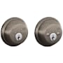 Schlage Double Cylinder Grade 1 Deadbolt from the B-Series Distressed Nickel