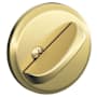 Schlage Single Sided Residential Deadbolt with Thumbturn and Outside Trim Plate from the B-Series Bright Brass