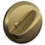 Schlage Single Sided Residential Deadbolt with Thumbturn and Outside Trim Plate from the B-Series Antique Brass