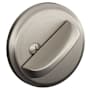 Schlage Single Sided Residential Deadbolt with Thumbturn and Outside Trim Plate from the B-Series Satin Nickel
