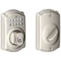 Schlage Camelot Electronic Keypad Single Cylinder Deadbolt Satin Nickel