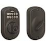 Schlage Plymouth Electronic Keypad Single Cylinder Deadbolt Matte Black