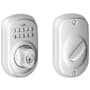 Schlage Plymouth Electronic Keypad Single Cylinder Deadbolt Satin Chrome