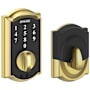 Schlage Camelot Touch Keyless Electronic Deadbolt Bright Brass