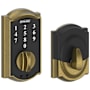 Schlage Camelot Touch Keyless Electronic Deadbolt Antique Brass