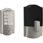 Schlage Arrive Electronic Keyless Entry Touchpad Deadbolt with Camelot Trim Satin Nickel