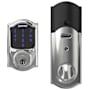 Schlage Connect Camelot Touchscreen Electronic Deadbolt with Built-in Alarm and Z-Wave Plus Technology Bright Chrome