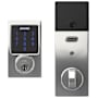 Schlage Connect Century Touchscreen Electronic Deadbolt with Built-in Alarm and Z-Wave Plus Technology Bright Chrome