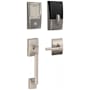 Schlage Encode WiFi Enabled Electronic Keypad Deadbolt with Century Entry Handleset and Broadway Lever Satin Nickel