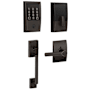 Schlage Encode WiFi Enabled Electronic Keypad Deadbolt with Century Entry Handleset and Broadway Lever Aged Bronze