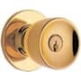 Schlage Tulip Heavy Duty Vestibule Door Knob Set Polished Brass