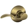 Schlage Accent Passage Door Lever Set Antique Brass