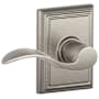 Schlage Accent Passage Door Lever Set with the Decorative Addison Trim Satin Nickel
