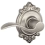 Schlage Accent Passage Door Lever Set with the Decorative Brookshire Trim Satin Nickel