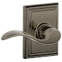 Schlage Accent Passage Door Lever Set with the Decorative Addison Trim Antique Pewter