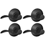 Schlage Accent Passage Door Lever Set with Plymouth Rose - Pack of 4 Matte Black