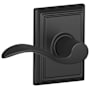 Schlage Accent Passage Door Lever Set with the Decorative Addison Trim Matte Black