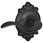 Schlage Accent Passage Door Lever Set with the Decorative Brookshire Trim Matte Black