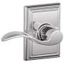 Schlage Accent Passage Door Lever Set with the Decorative Addison Trim Polished Chrome