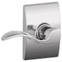 Schlage Accent Passage Door Lever Set with the Decorative Century Trim Bright Chrome