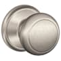 Schlage Andover Passage Door Knob Set Satin Nickel