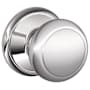 Schlage Andover Passage Door Knob Set Bright Chrome