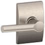 Schlage Broadway Passage Door Lever Set with Decorative Century Trim Satin Nickel