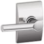 Schlage Broadway Passage Door Lever Set with Decorative Century Trim Bright Chrome