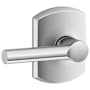 Schlage Broadway Passage Door Lever Set with Decorative Greenwich Trim Bright Chrome