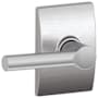 Schlage Broadway Passage Door Lever Set with Decorative Century Trim Satin Chrome