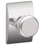 Schlage Bowery Passage Door Knob Set with Decorative Century Trim Bright Chrome