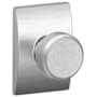 Schlage Bowery Passage Door Knob Set with Decorative Century Trim Satin Chrome
