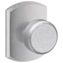 Schlage Bowery Passage Door Knob Set with Decorative Greenwich Trim Satin Chrome