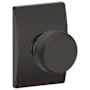 Schlage Bowery Passage Door Knob Set with Decorative Century Trim Aged Bronze