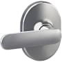 Schlage Davlin Passage Door Lever Set with Decorative Remsen Trim Bright Chrome