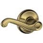 Schlage Flair Passage Door Lever Set Antique Brass