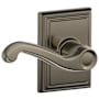 Schlage Flair Passage Door Lever Set with the Decorative Addison Trim Antique Pewter